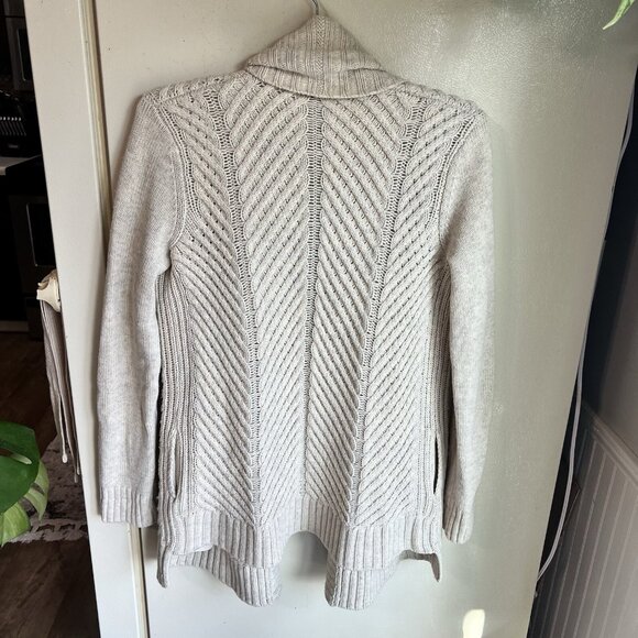 Vince. Yak & wool cardigan Small Heather Oatmeal - Picture 6 of 9